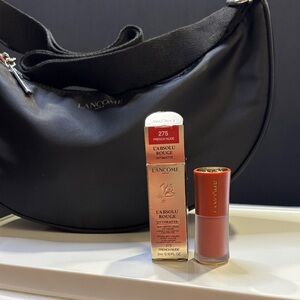 L'Absolu Rouge Intimatte Lip Cream - 275 French Nude & Lancôme crossbody bag